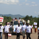 Community and NGO members protest the potential environmental damage to Atewa forest (A Rocha Ghana)